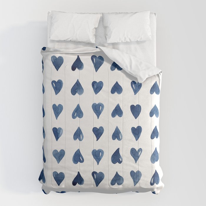 Hearts Watercolor Pattern Comforter Gallery Image 6