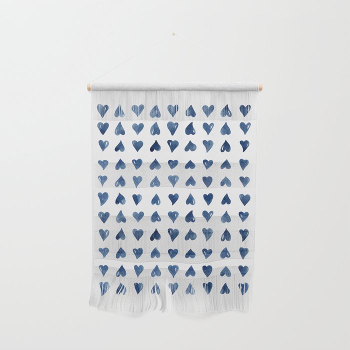 Hearts Watercolor Pattern Wall Hanging Gallery Image 1