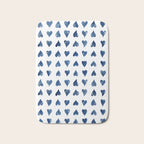Hearts Watercolor Pattern Bath Mat Gallery Image 1