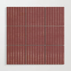 Ribbed (Berry) Wood Wall Art Gallery Image 1