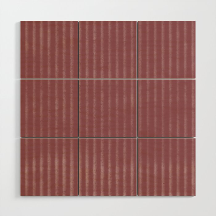 Ribbed (Berry) Wood Wall Art Gallery Image 1