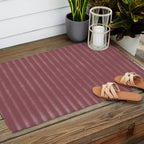 Ribbed (Berry) Outdoor Rug Gallery Image 2