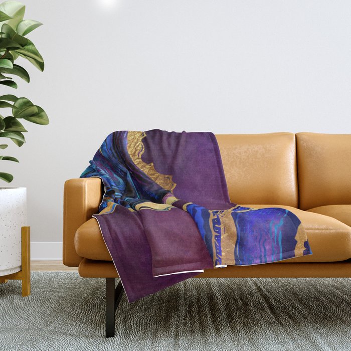 Agate Abstract Throw Blanket Gallery Image 1