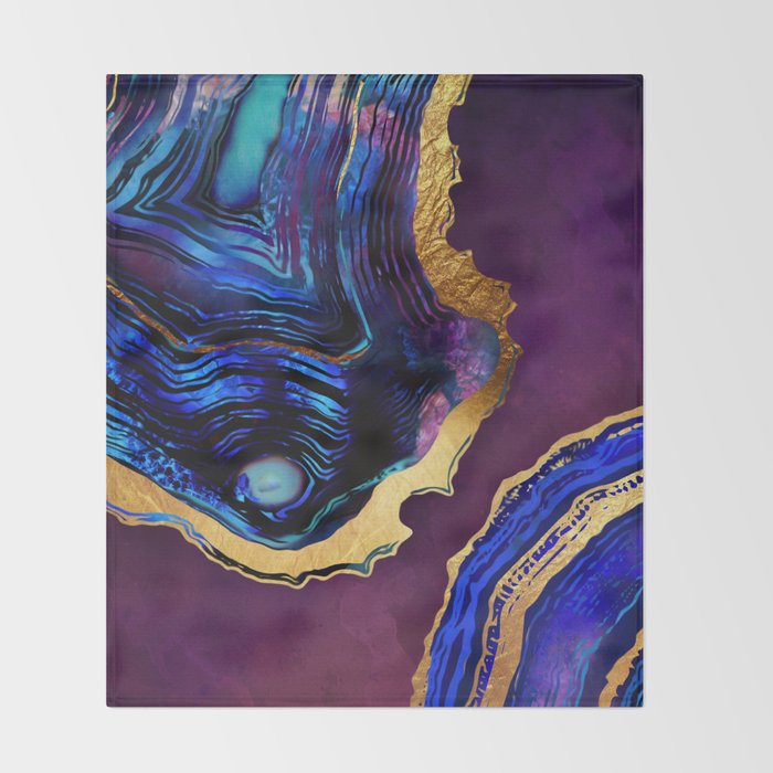 Agate Abstract Throw Blanket Gallery Image 2