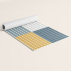 Color Block Line Abstract LXVIII Beachy Coastal Yoga Mat Gallery Image 2