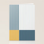 Color Block Line Abstract LXVIII Beachy Coastal Stationery Card Gallery Image 2