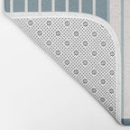 Color Block Line Abstract LXVIII Beachy Coastal Bath Mat Gallery Image 2