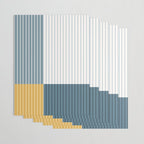 Color Block Line Abstract LXVIII Beachy Coastal Wrapping Paper Gallery Image 3