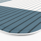 Color Block Line Abstract LXVIII Beachy Coastal Bath Mat Gallery Image 3