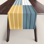 Color Block Line Abstract LXVIII Beachy Coastal Table Runner Gallery Image 1