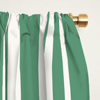 Classic Stripes XXXIX - Kelly Green Window Curtain Gallery Image 2
