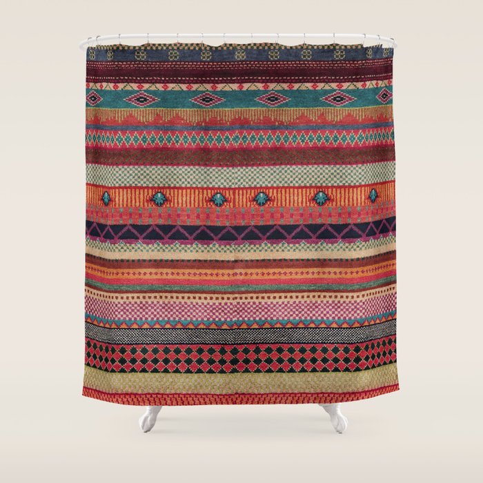 Oriental Traditional Rug Artwork Design C13 Shower Curtain Gallery Image 1