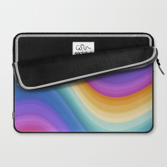 Wavy Stripes XVI - Ombre Rainbow Laptop Sleeve Gallery Image 2