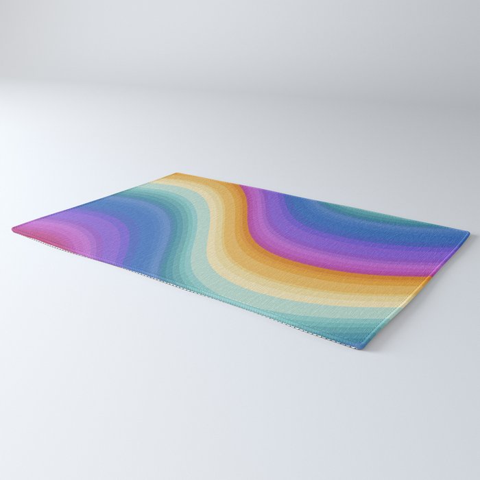 Wavy Stripes XVI - Ombre Rainbow Rug Gallery Image 3