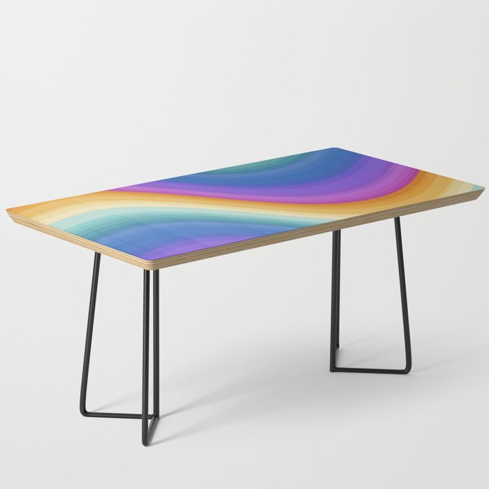 Wavy Stripes XVI - Ombre Rainbow Coffee Table Gallery Image 1