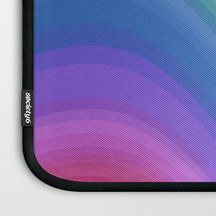 Wavy Stripes XVI - Ombre Rainbow Laptop Sleeve Gallery Image 3