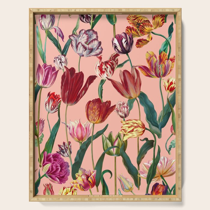 Magic Tulips Pattern VII Serving Tray Gallery Image 1