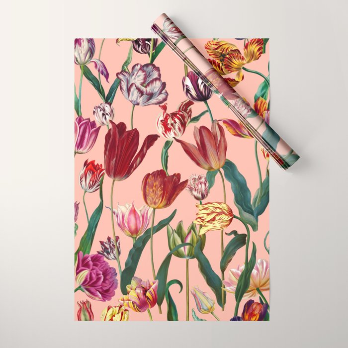 Magic Tulips Pattern VII Wrapping Paper Gallery Image 1