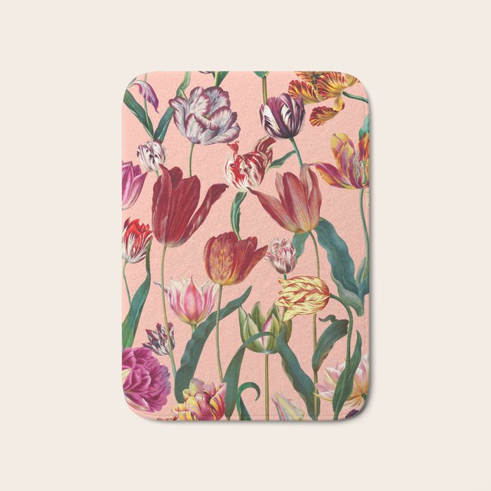 Magic Tulips Pattern VII Bath Mat Gallery Image 1