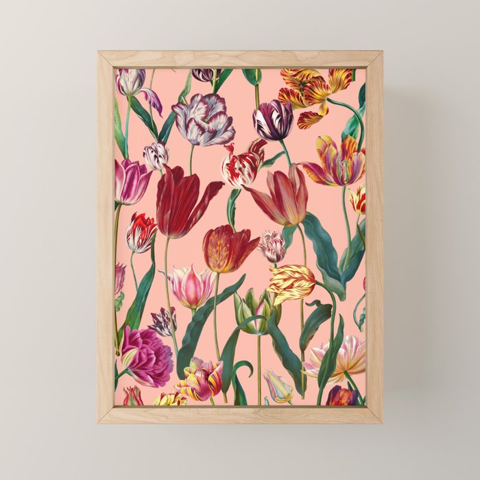 Magic Tulips Pattern VII Mini Art Print Gallery Image 1