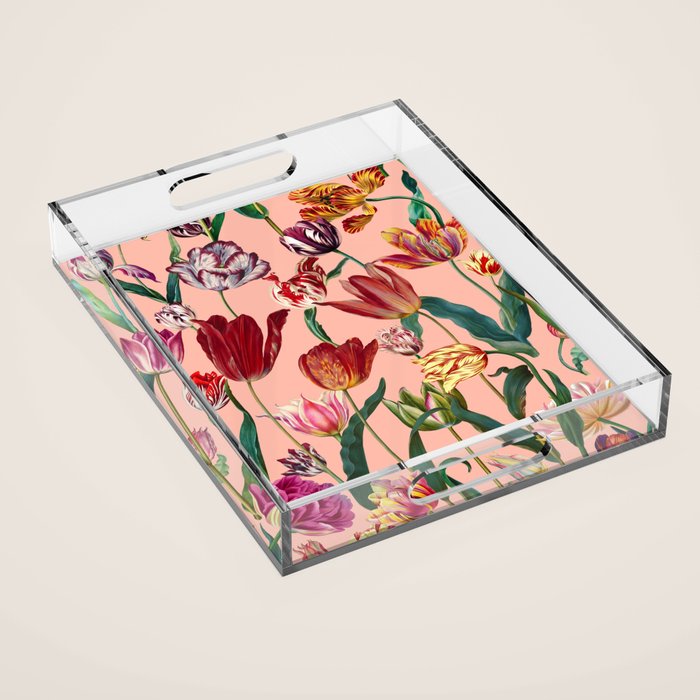 Magic Tulips Pattern VII Acrylic Tray Gallery Image 1