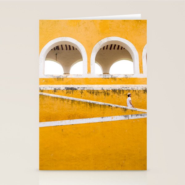 Colonial Mexico, Izamal in Yellow #buyart #society6 #decor Stationery Card Gallery Image 1