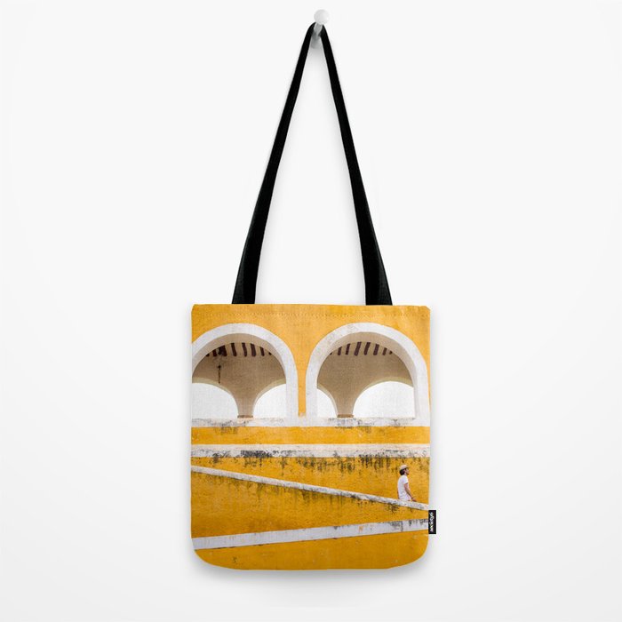Colonial Mexico, Izamal in Yellow #buyart #society6 #decor Tote Bag Gallery Image 2