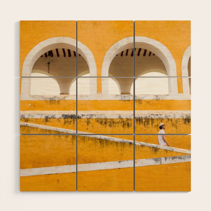 Colonial Mexico, Izamal in Yellow #buyart #society6 #decor Wood Wall Art Gallery Image 1
