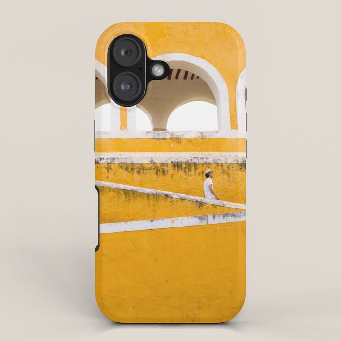 Colonial Mexico, Izamal in Yellow #buyart #society6 #decor iPhone Case Gallery Image 1