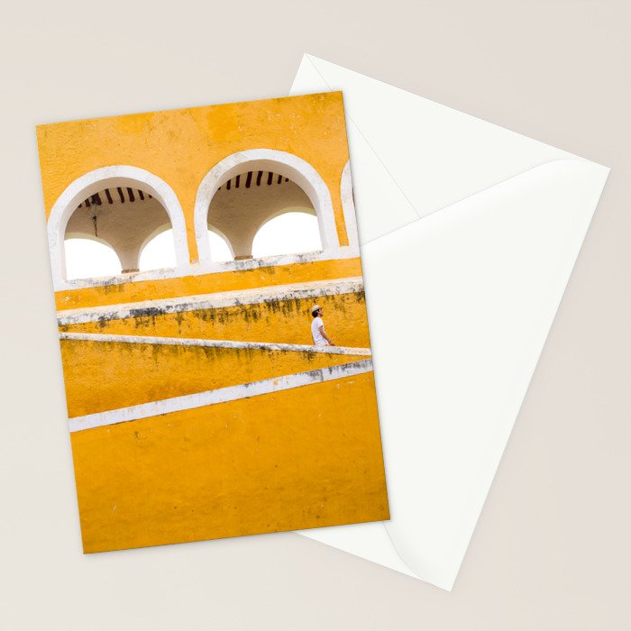Colonial Mexico, Izamal in Yellow #buyart #society6 #decor Stationery Card Gallery Image 2