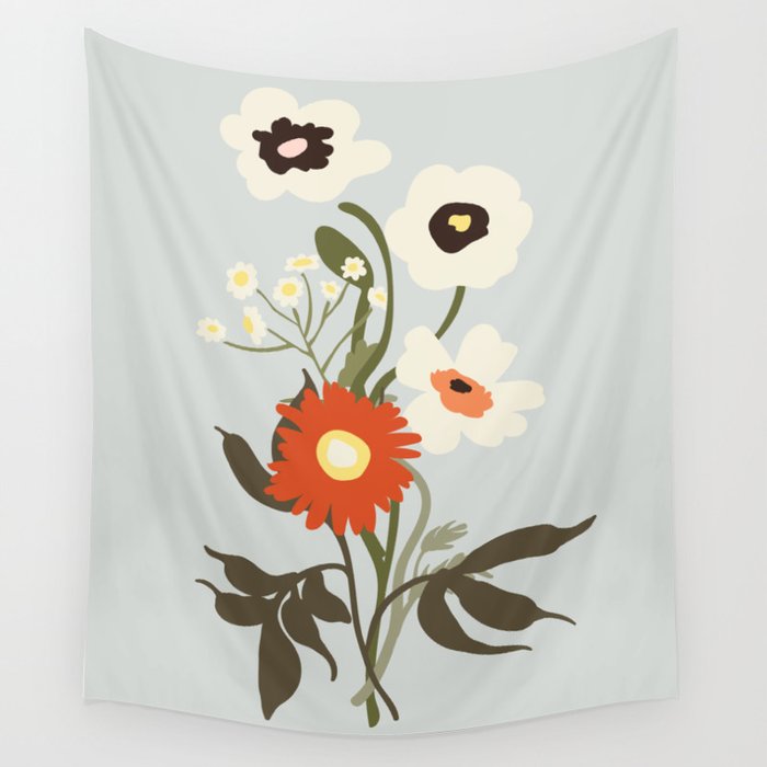 Flower market, Bruges, boho aesthetic Wall Tapestry Gallery Image 4