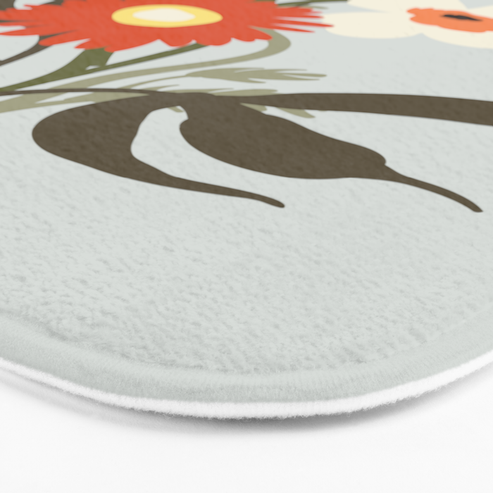 Flower market, Bruges, boho aesthetic Bath Mat Gallery Image 3
