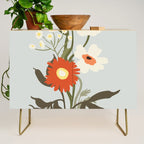 Flower market, Bruges, boho aesthetic Credenza Gallery Image 1