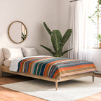 serape southwest stripe - orange & dark teal Comforter Gallery Image 2