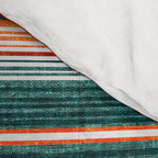 serape southwest stripe - orange & dark teal Comforter Gallery Image 4
