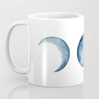 Blue Moon Phases Watercolor Coffee Mug Gallery Image 3