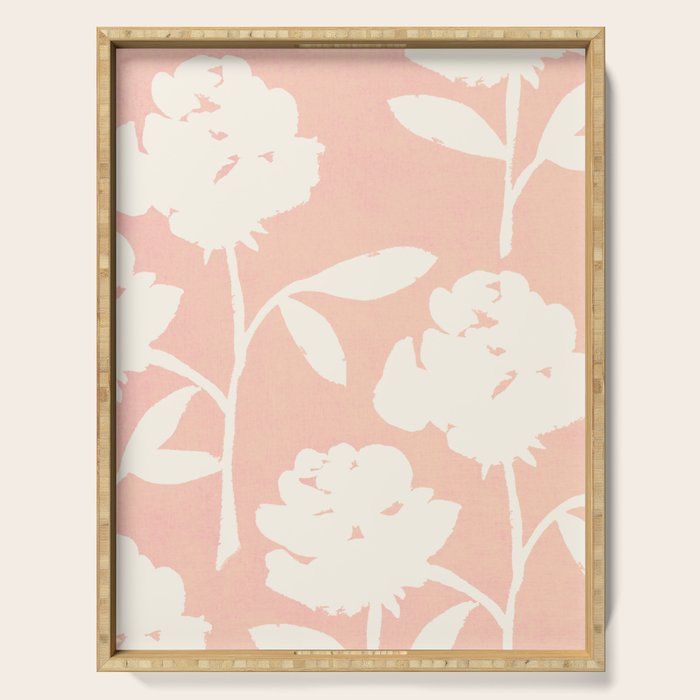 Roses Pattern - Blush Pink Serving Tray Gallery Image 1
