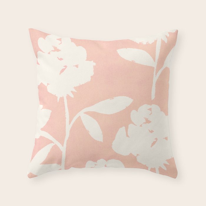Roses Pattern - Blush Pink Throw Pillow Gallery Image 6