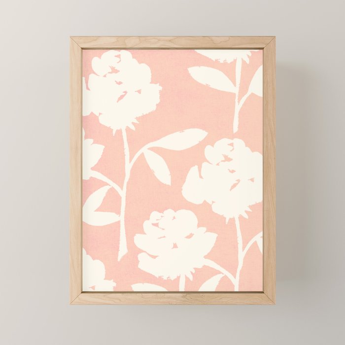 Roses Pattern - Blush Pink Mini Art Print Gallery Image 1