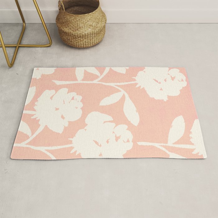 Roses Pattern - Blush Pink Rug Gallery Image 1