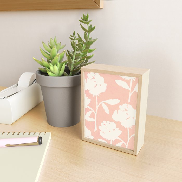 Roses Pattern - Blush Pink Mini Art Print Gallery Image 2