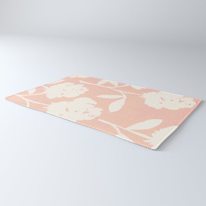 Roses Pattern - Blush Pink Rug Gallery Image 3