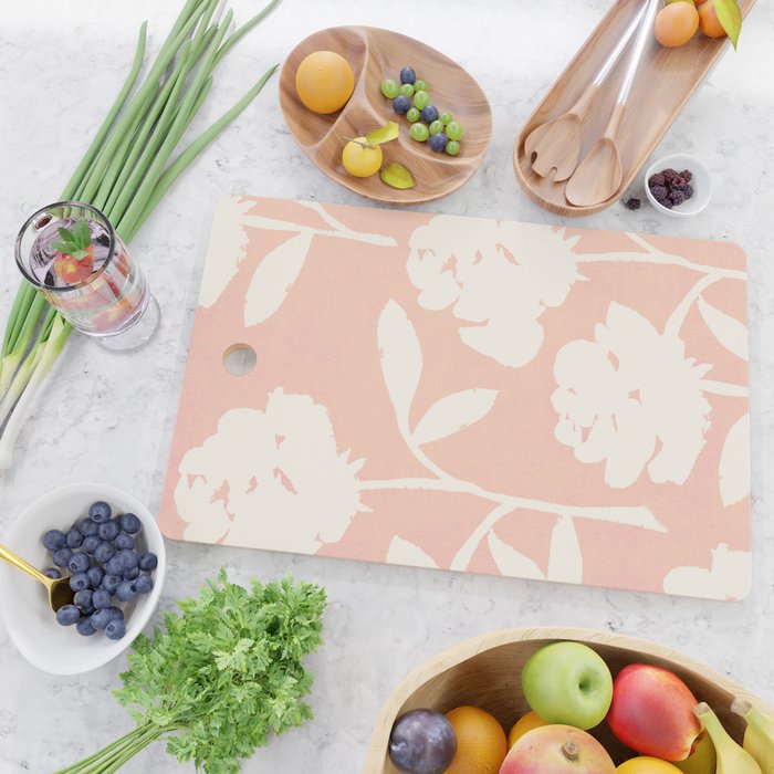 Roses Pattern - Blush Pink Cutting Board Gallery Image 2