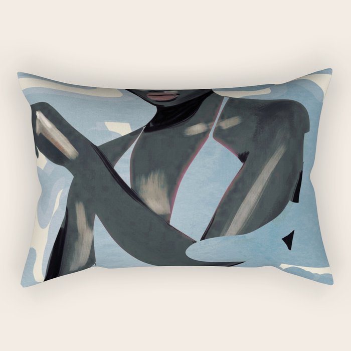 Girl Portrait 26 Rectangular Pillow Gallery Image 1