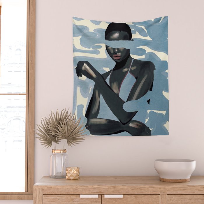 Girl Portrait 26 Wall Tapestry Gallery Image 2