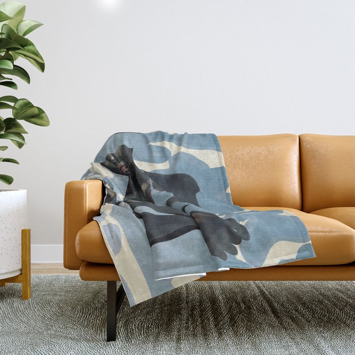 Girl Portrait 26 Throw Blanket Gallery Image 1