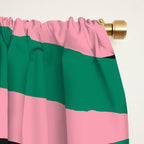 Pop Swirl Wavy Abstract Line Pattern Green Pink Black Window Curtain Gallery Image 2