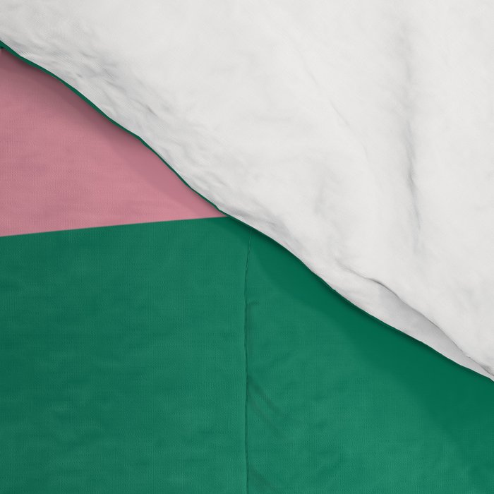 Pop Swirl Wavy Abstract Line Pattern Green Pink Black Comforter Gallery Image 4
