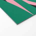 Pop Swirl Wavy Abstract Line Pattern Green Pink Black Welcome Mat Gallery Image 2