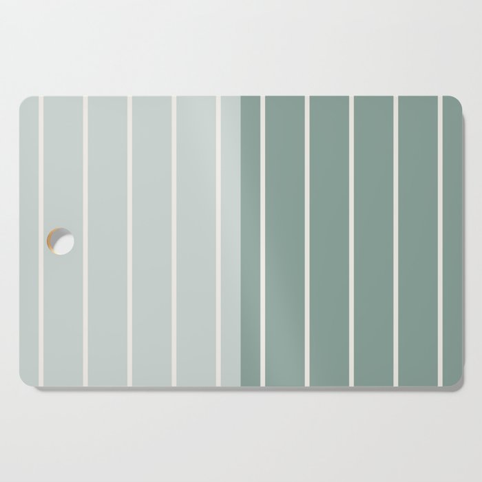 Two Tone Stripes - Sage Cutting Board Gallery Image 1